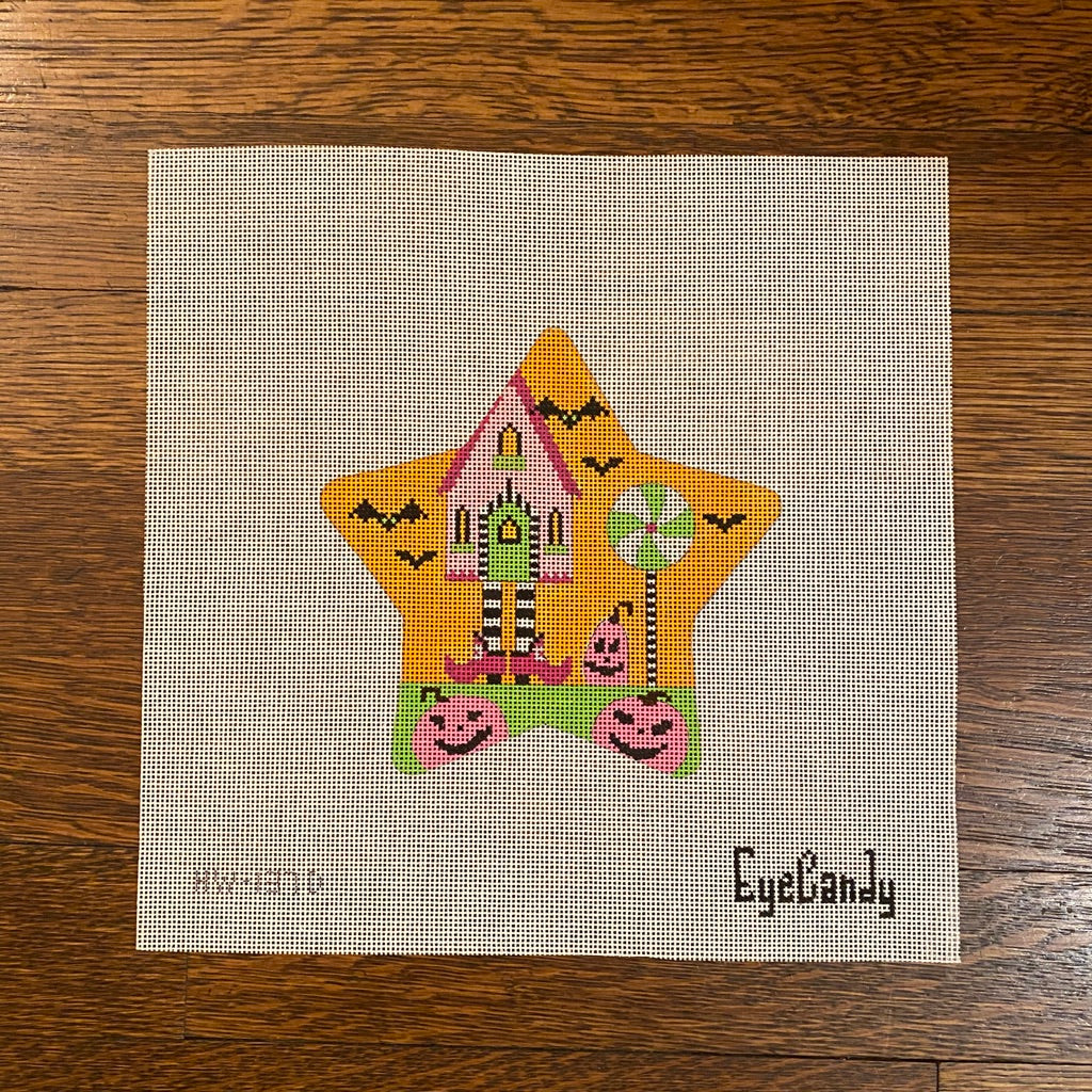 Witch House Spooky Star Canvas