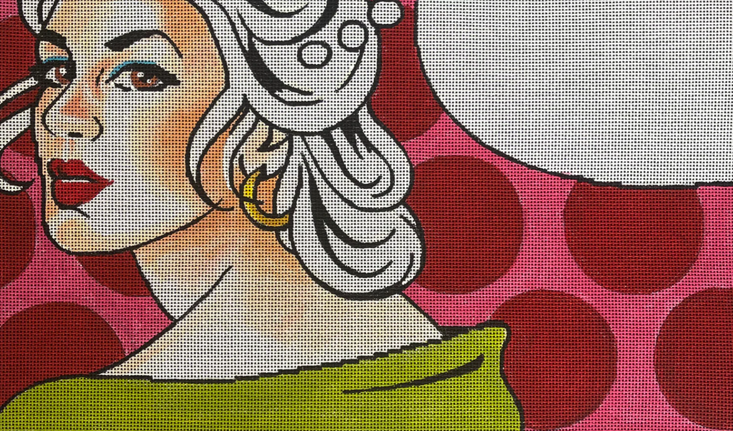Woman with White Hair Canvas