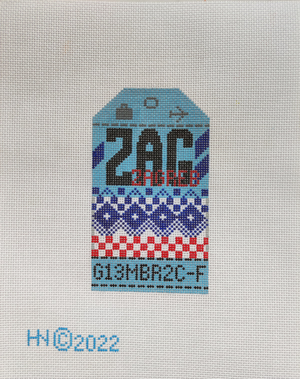 Zagrab Vintage Travel Tag Canvas